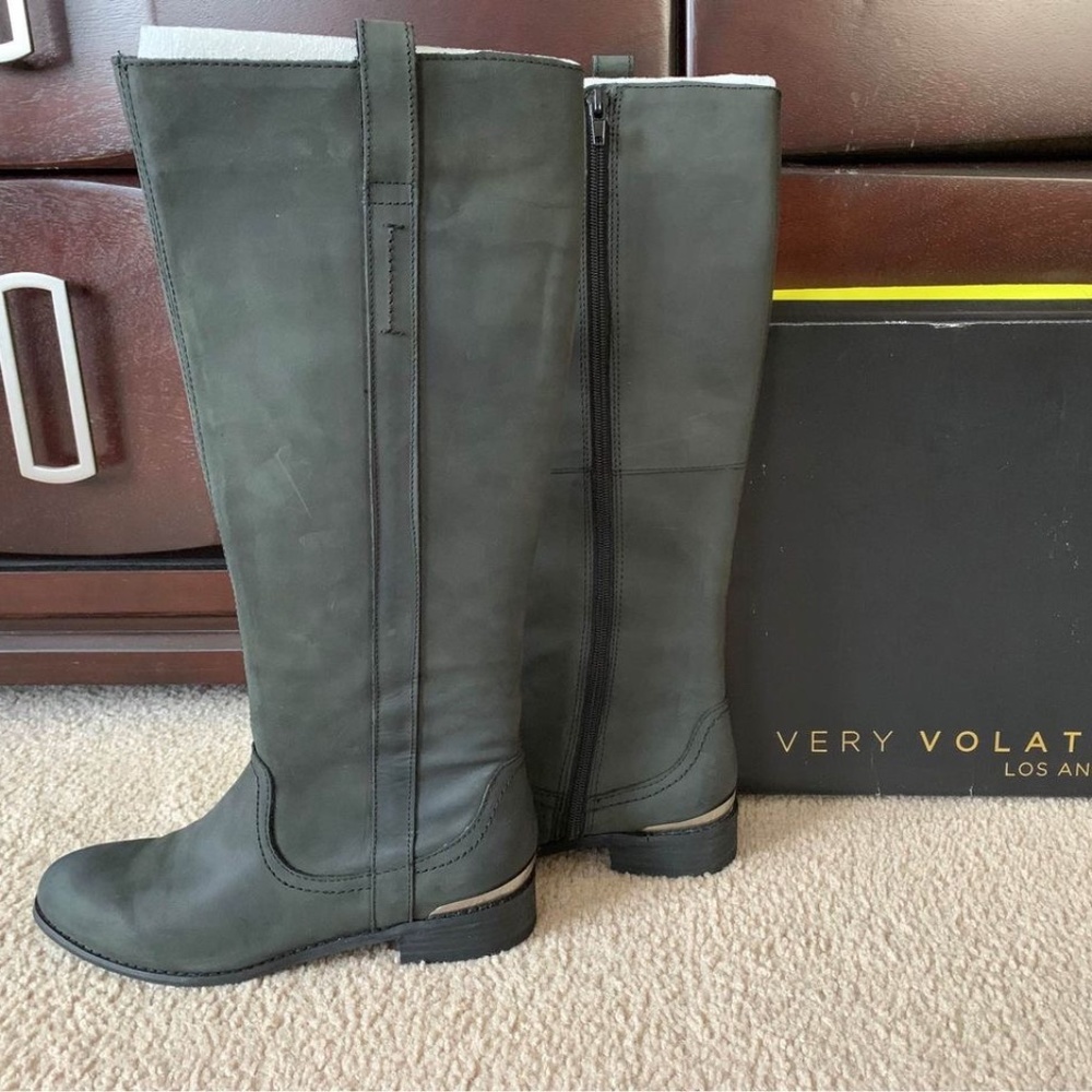 Womens Black riding leather Boots size7
